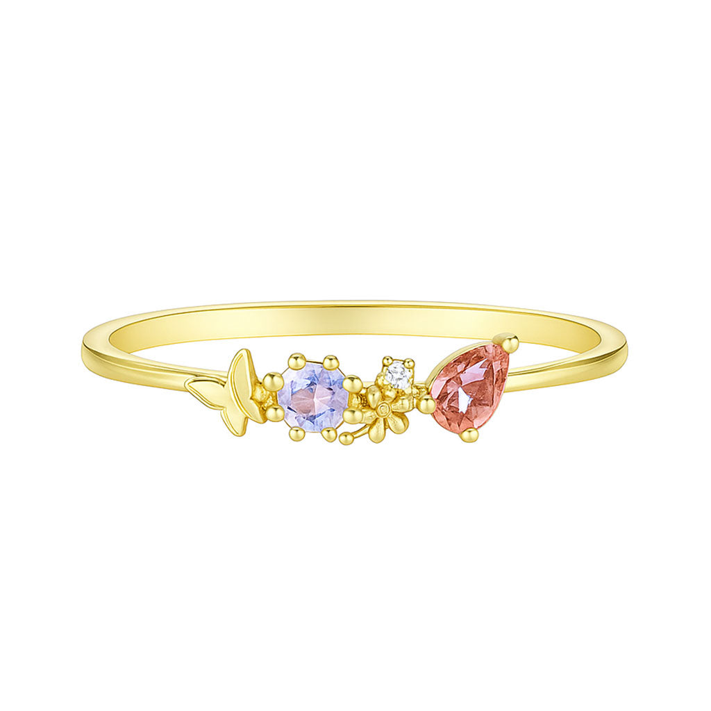 Butterfly Red Stone Ring - GR203