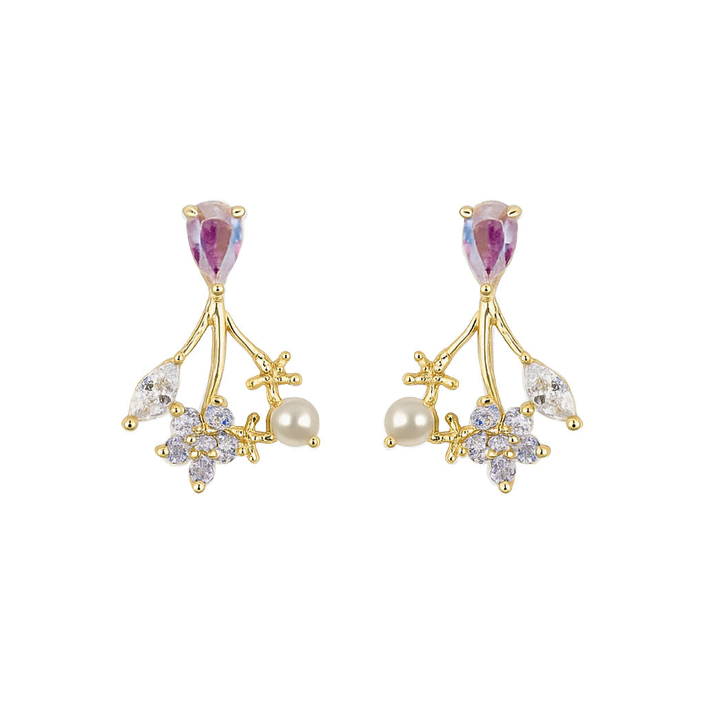 Festive Floral Earring Studs - GE314
