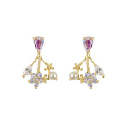 Festive Floral Earring Studs - GE314
