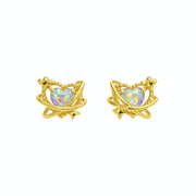 Galaxy Heart Earring Studs - GE319