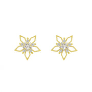 Outline Flower CZ Earring Studs - GE320