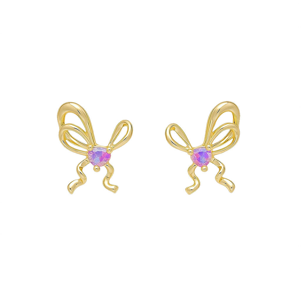 Ribbon Earring Studs - GE322