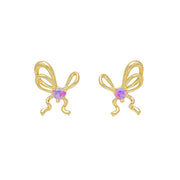 Ribbon Earring Studs - GE322