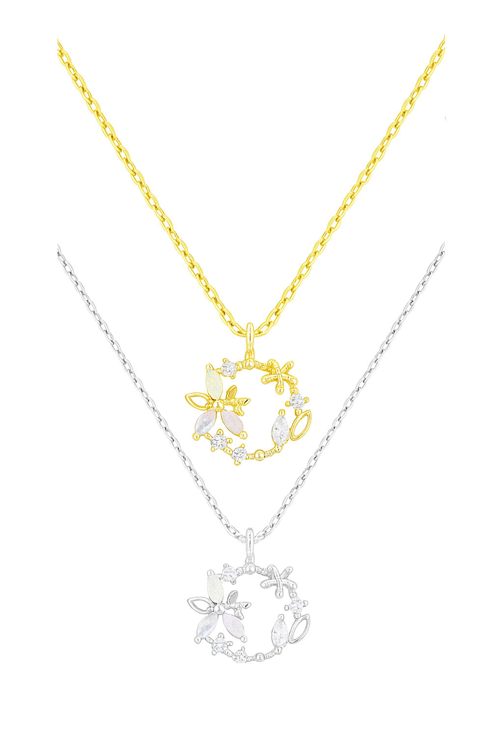 Butterfly Circle Necklace - GN101