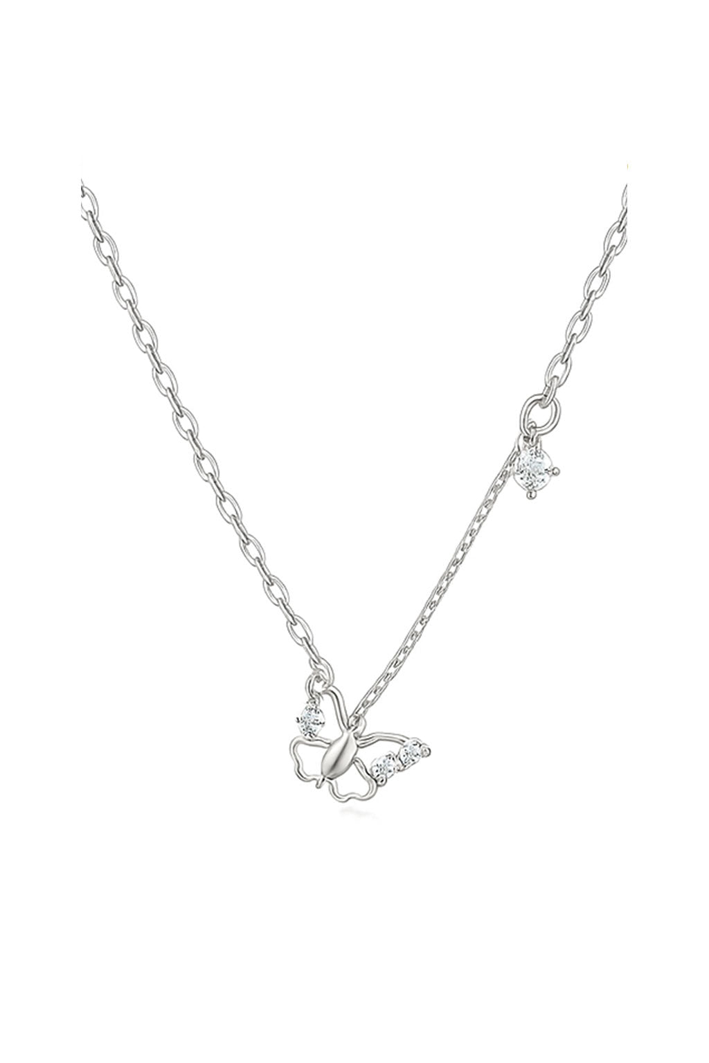 Silver Butterfly Dainty Necklace - SN103